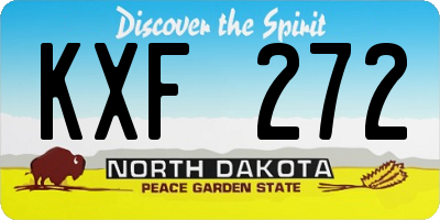 ND license plate KXF272