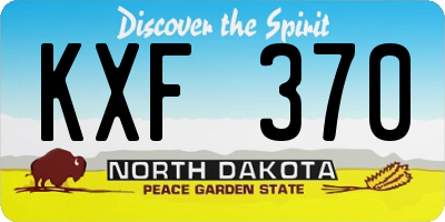 ND license plate KXF370