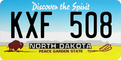 ND license plate KXF508