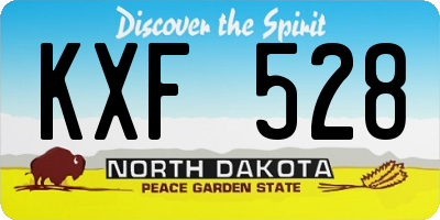 ND license plate KXF528