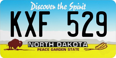 ND license plate KXF529