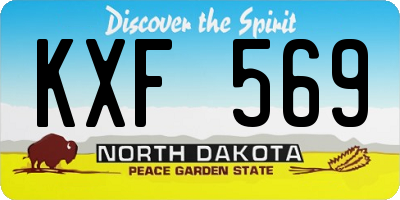 ND license plate KXF569