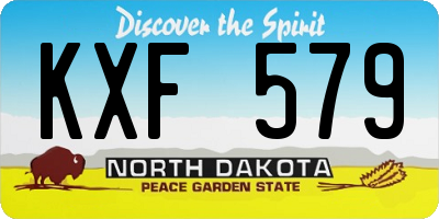 ND license plate KXF579