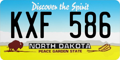 ND license plate KXF586