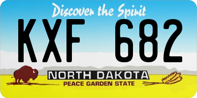 ND license plate KXF682