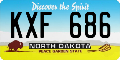 ND license plate KXF686