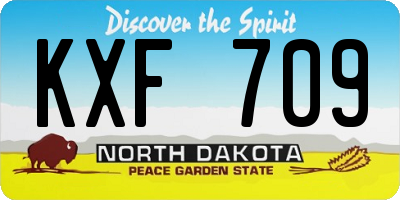 ND license plate KXF709