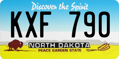 ND license plate KXF790
