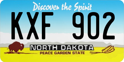 ND license plate KXF902