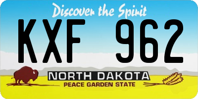 ND license plate KXF962