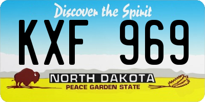 ND license plate KXF969