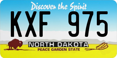 ND license plate KXF975