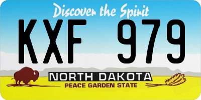 ND license plate KXF979