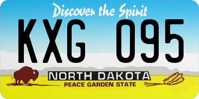 ND license plate KXG095
