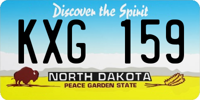 ND license plate KXG159
