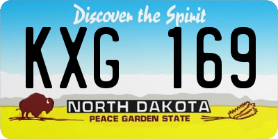 ND license plate KXG169