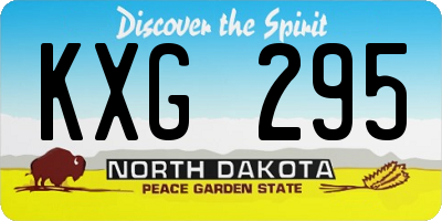 ND license plate KXG295