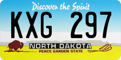 ND license plate KXG297
