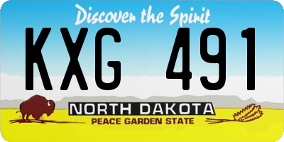 ND license plate KXG491