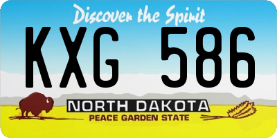 ND license plate KXG586