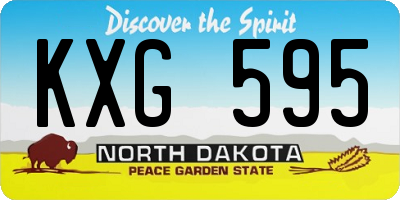 ND license plate KXG595