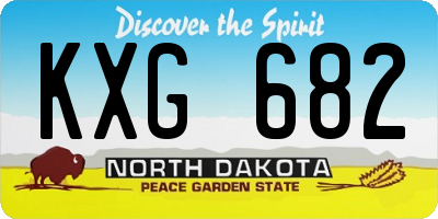 ND license plate KXG682
