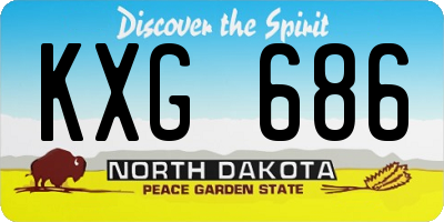 ND license plate KXG686