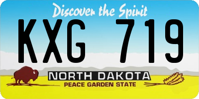 ND license plate KXG719