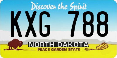 ND license plate KXG788
