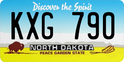 ND license plate KXG790