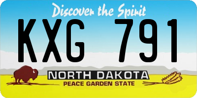 ND license plate KXG791