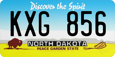 ND license plate KXG856