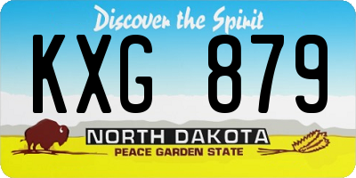 ND license plate KXG879