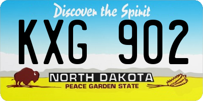 ND license plate KXG902
