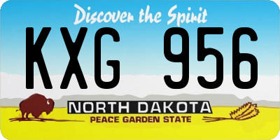 ND license plate KXG956