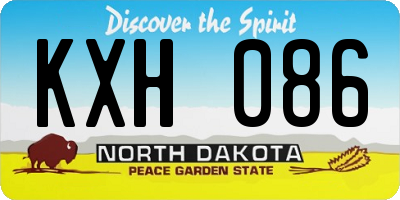 ND license plate KXH086