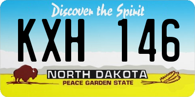 ND license plate KXH146