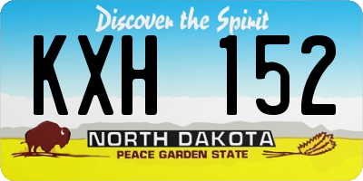 ND license plate KXH152