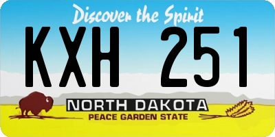 ND license plate KXH251