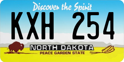 ND license plate KXH254