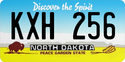 ND license plate KXH256