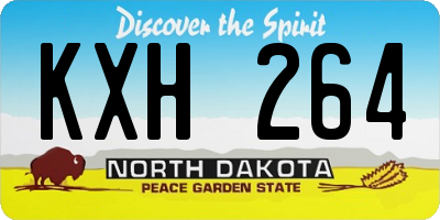 ND license plate KXH264