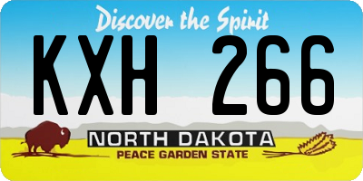 ND license plate KXH266