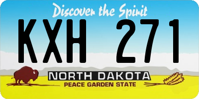 ND license plate KXH271
