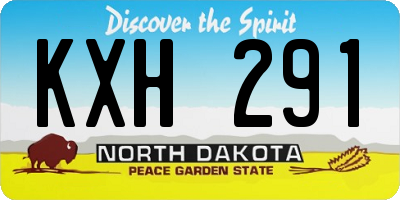 ND license plate KXH291