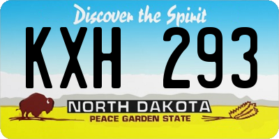 ND license plate KXH293