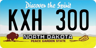 ND license plate KXH300