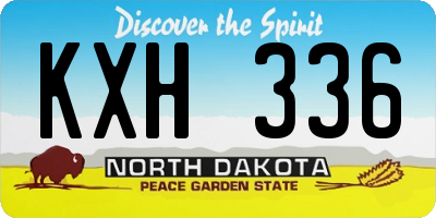 ND license plate KXH336