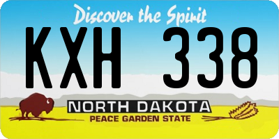 ND license plate KXH338