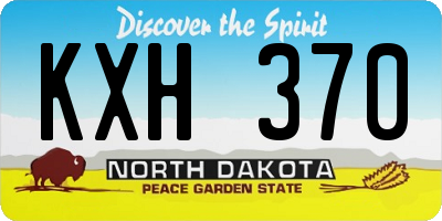 ND license plate KXH370